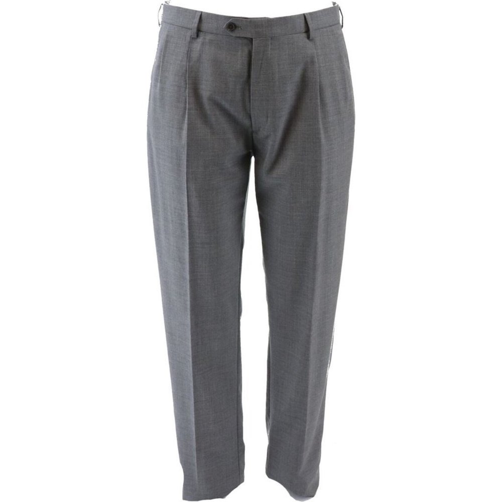 NWT‎ LANDS' END TRADITIONAL PLEATED WOOL DRESS PANTS LIGHT CHARCOAL 34T (TALL)